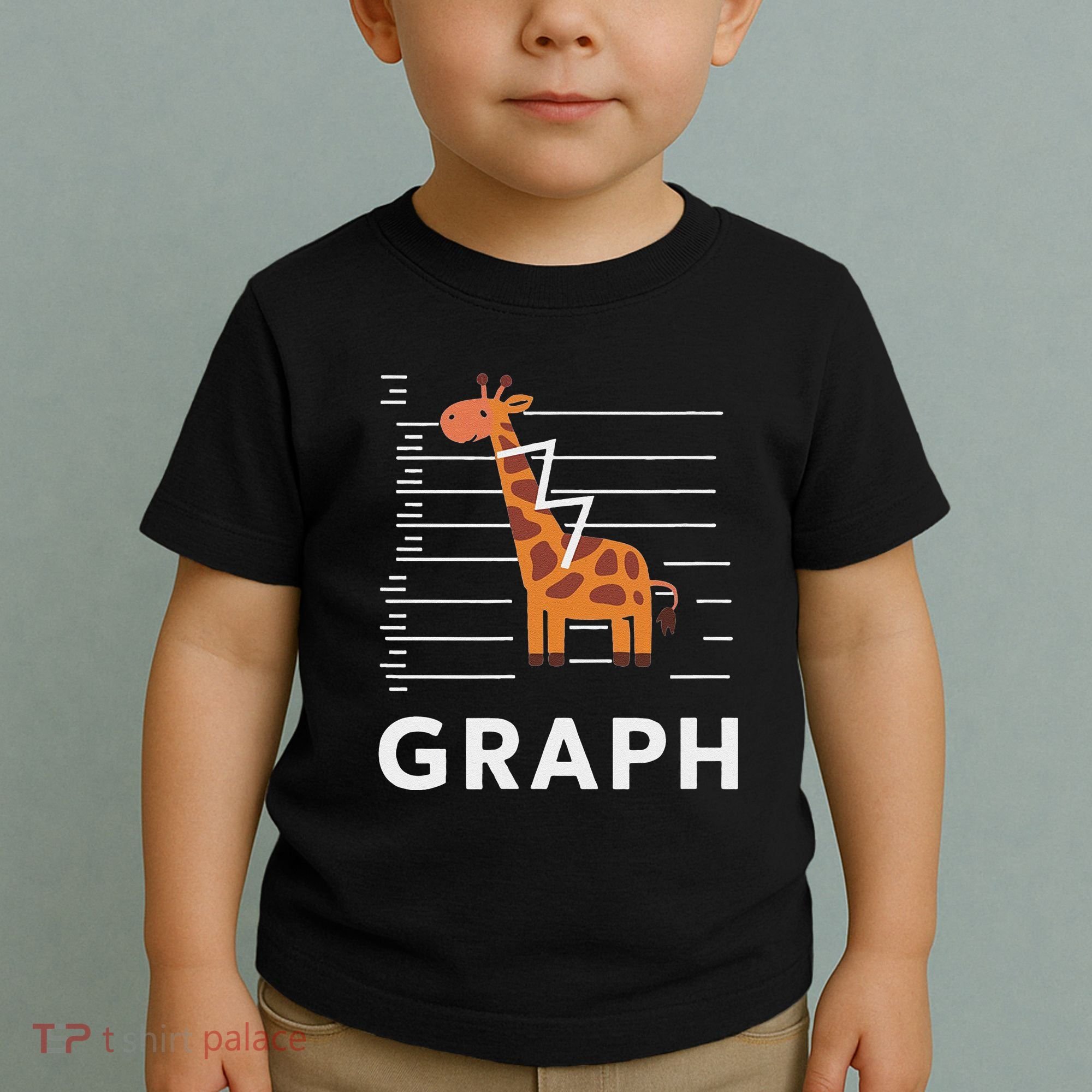 GRaph Giraffe Mathematician Funny Animal Pun Toddler T-Shirt