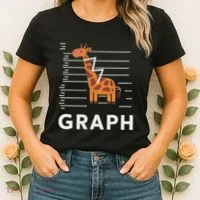 GRaph Giraffe Mathematician Funny Animal Pun Women's T-Shirt thumb 2
