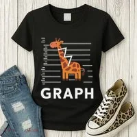 GRaph Giraffe Mathematician Funny Animal Pun Women's T-Shirt thumb 3