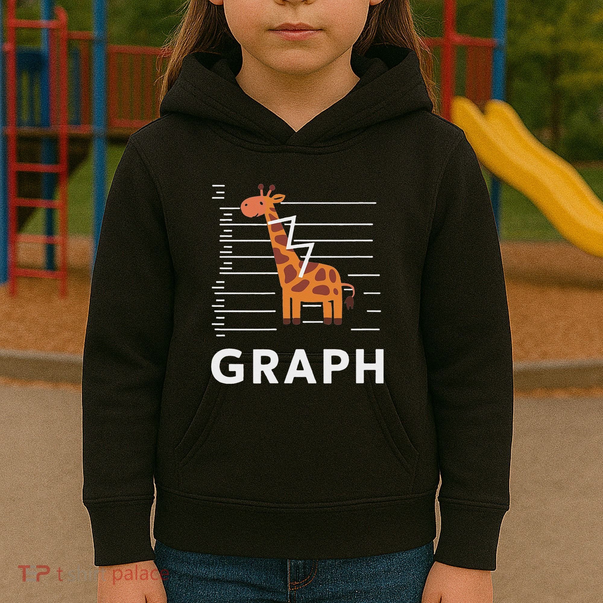 GRaph Giraffe Mathematician Funny Animal Pun Kids Hoodie