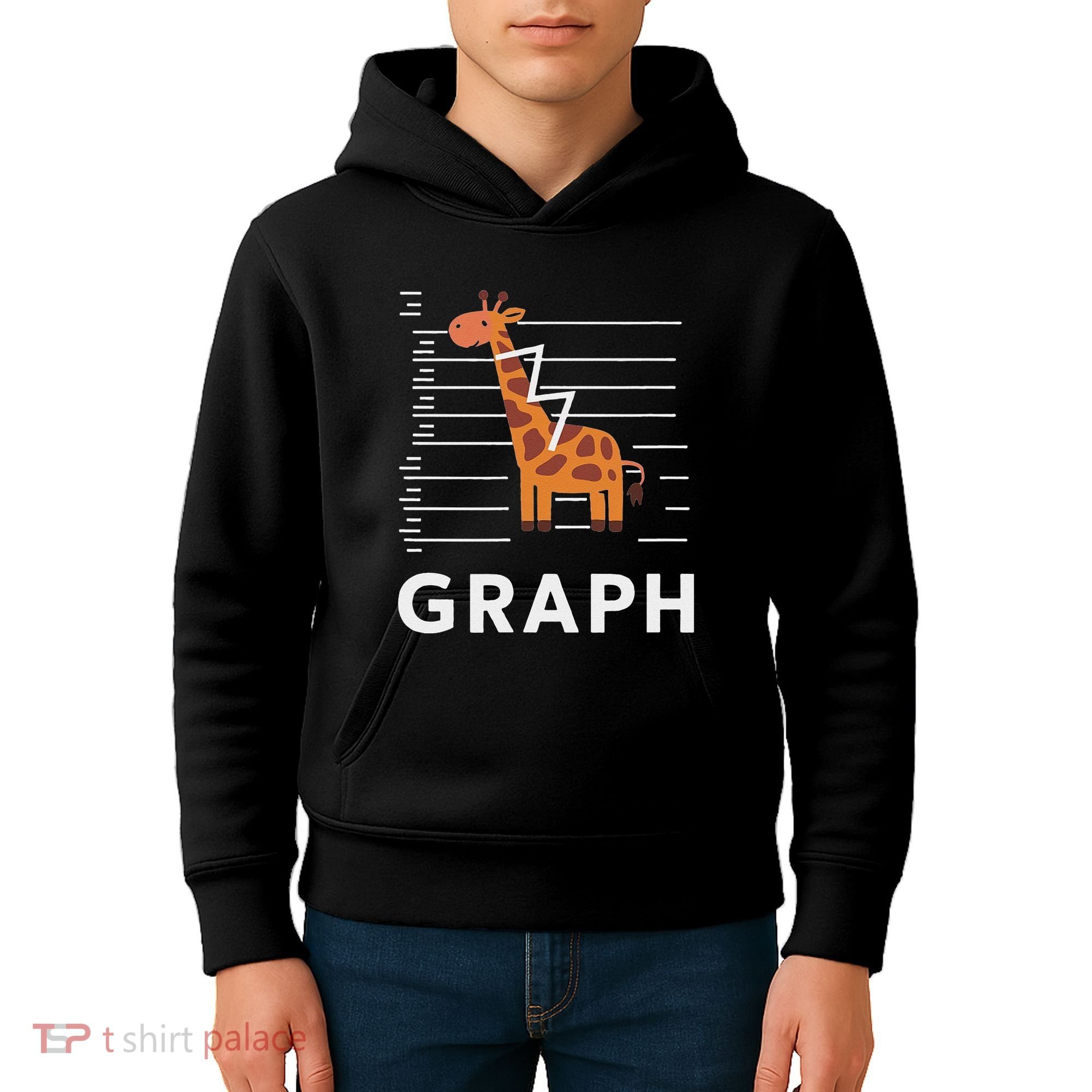 GRaph Giraffe Mathematician Funny Animal Pun Kids Hoodie