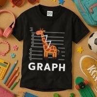 GRaph Giraffe Mathematician Funny Animal Pun Kids T-Shirt thumb 3