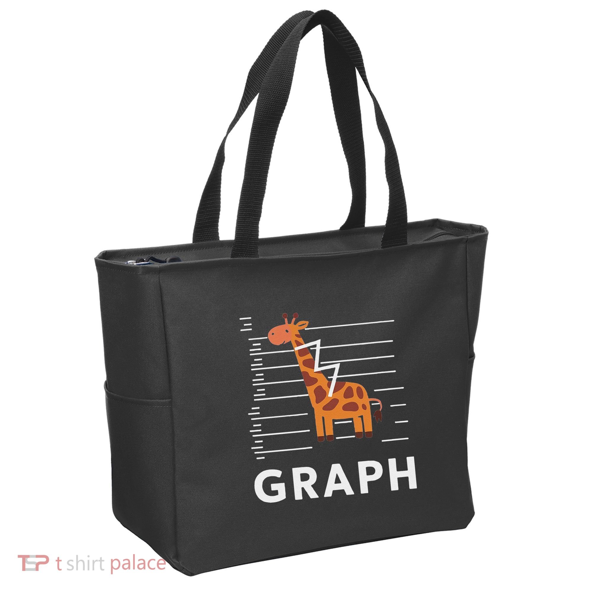 GRaph Giraffe Mathematician Funny Animal Pun Tote Bag