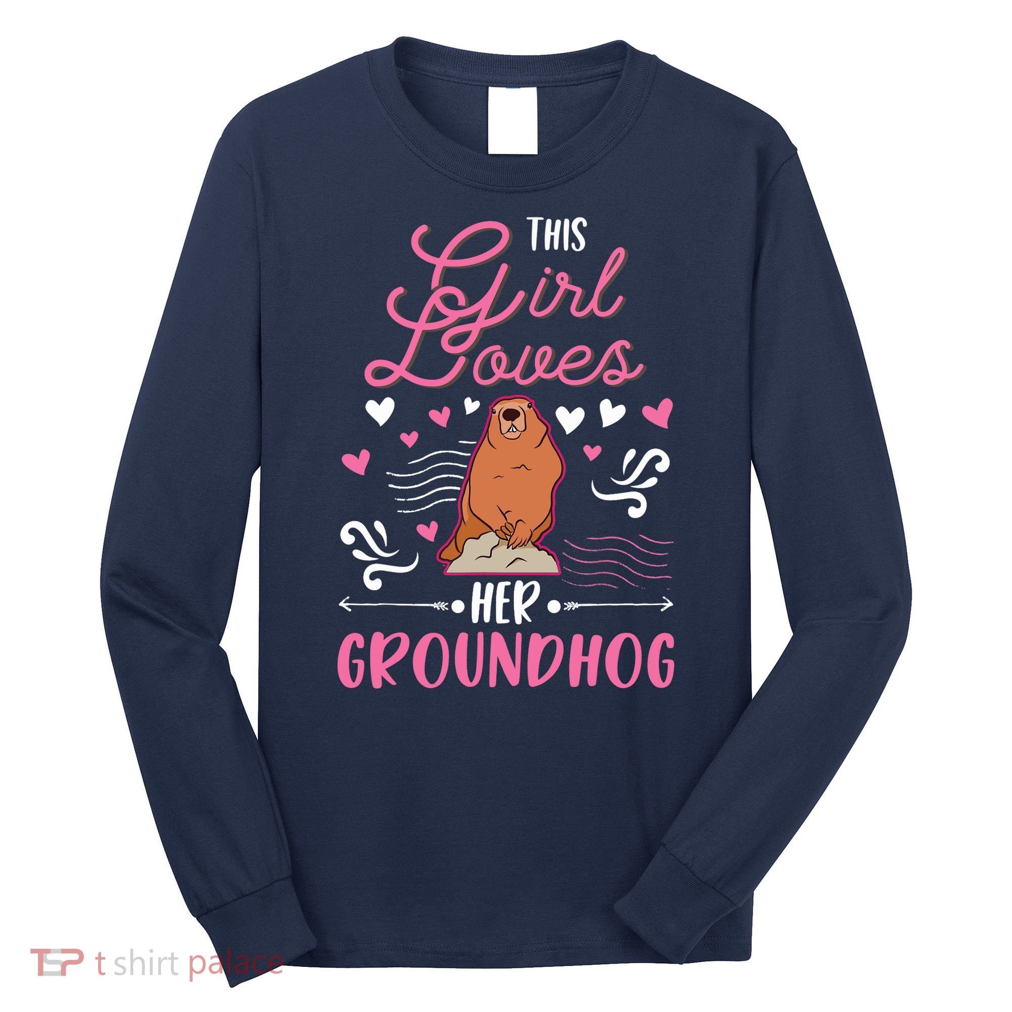 Groundhog Girl Marmot Groundhog Day Woodchuck Long Sleeve Shirt