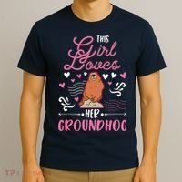 Groundhog Girl Marmot Groundhog Day Woodchuck T-Shirt thumb 3
