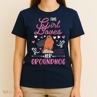 Groundhog Girl Marmot Groundhog Day Woodchuck T-Shirt thumb 4
