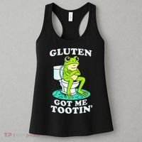 Gluten Got Me Tootin Funny Gluten Intolerant Intolerance Gift Women's Tank Top thumb 3