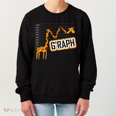 GRaph Giraffe Mathematician Funny Animal Pun Women's Sweatshirt
