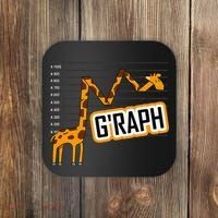 GRaph Giraffe Mathematician Funny Animal Pun Coaster thumb 0