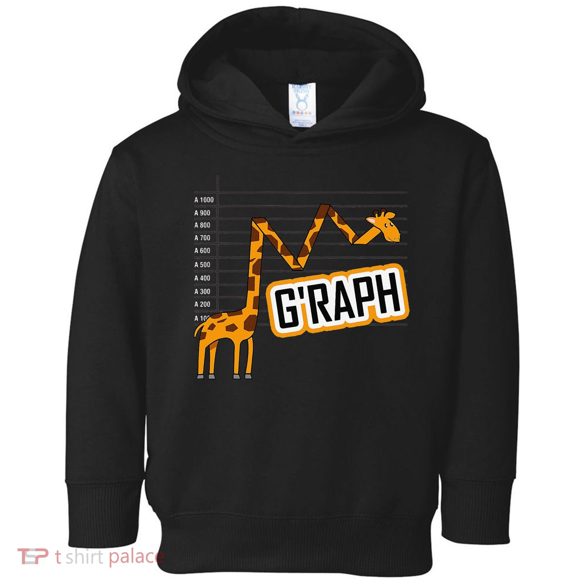 GRaph Giraffe Mathematician Funny Animal Pun Toddler Hoodie