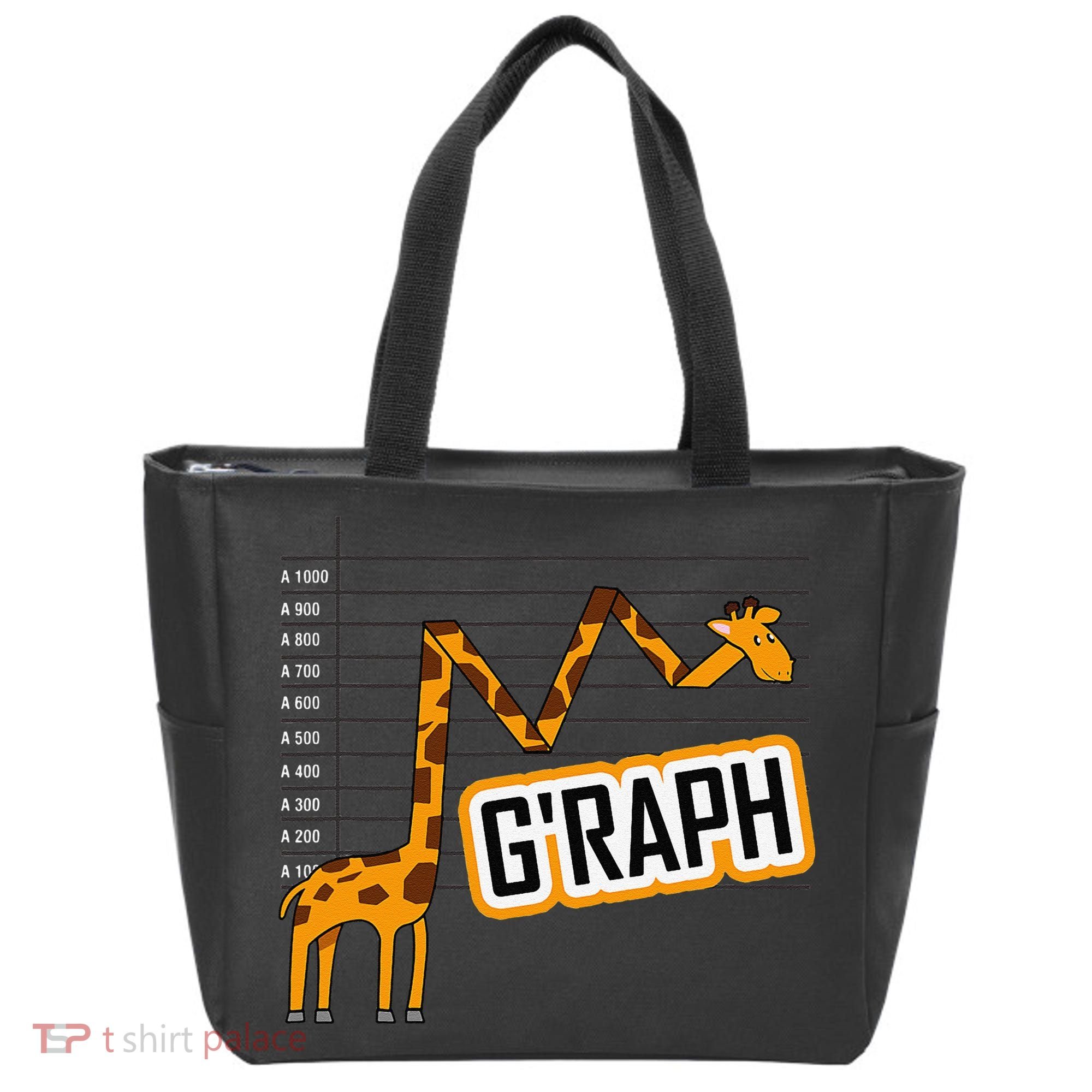 GRaph Giraffe Mathematician Funny Animal Pun Tote Bag