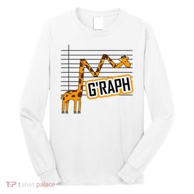 GRaph Giraffe Mathematician Funny Animal Pun Long Sleeve Shirt