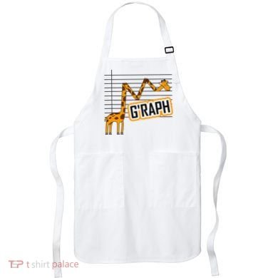 GRaph Giraffe Mathematician Funny Animal Pun Apron