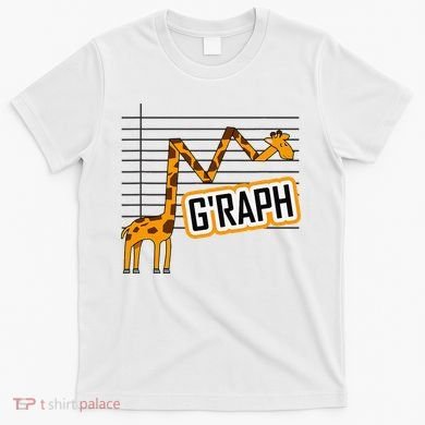 GRaph Giraffe Mathematician Funny Animal Pun T-Shirt