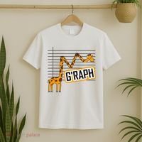GRaph Giraffe Mathematician Funny Animal Pun T-Shirt thumb 2