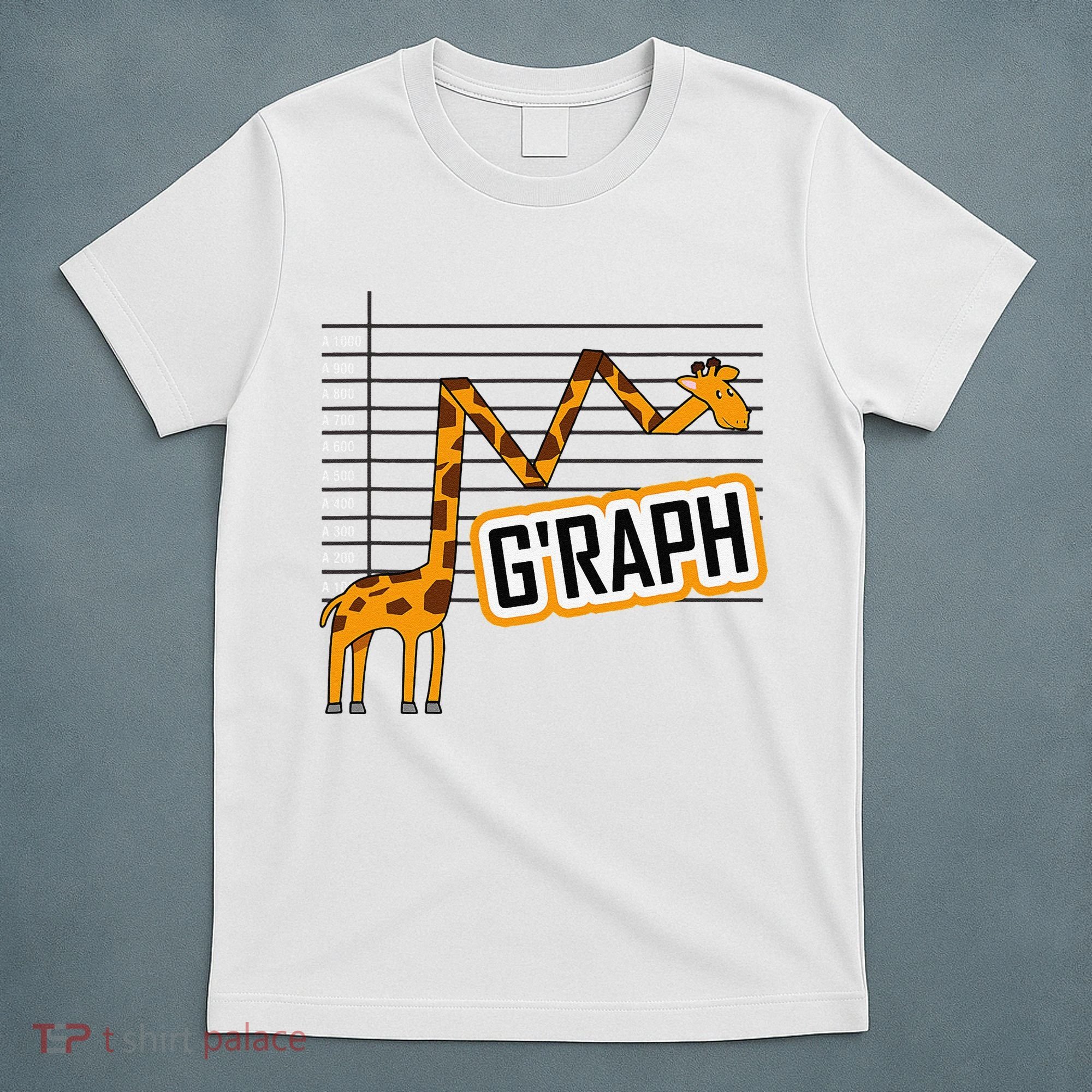 GRaph Giraffe Mathematician Funny Animal Pun T-Shirt
