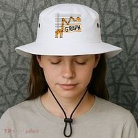 GRaph Giraffe Mathematician Funny Animal Pun Bucket Hat thumb 3