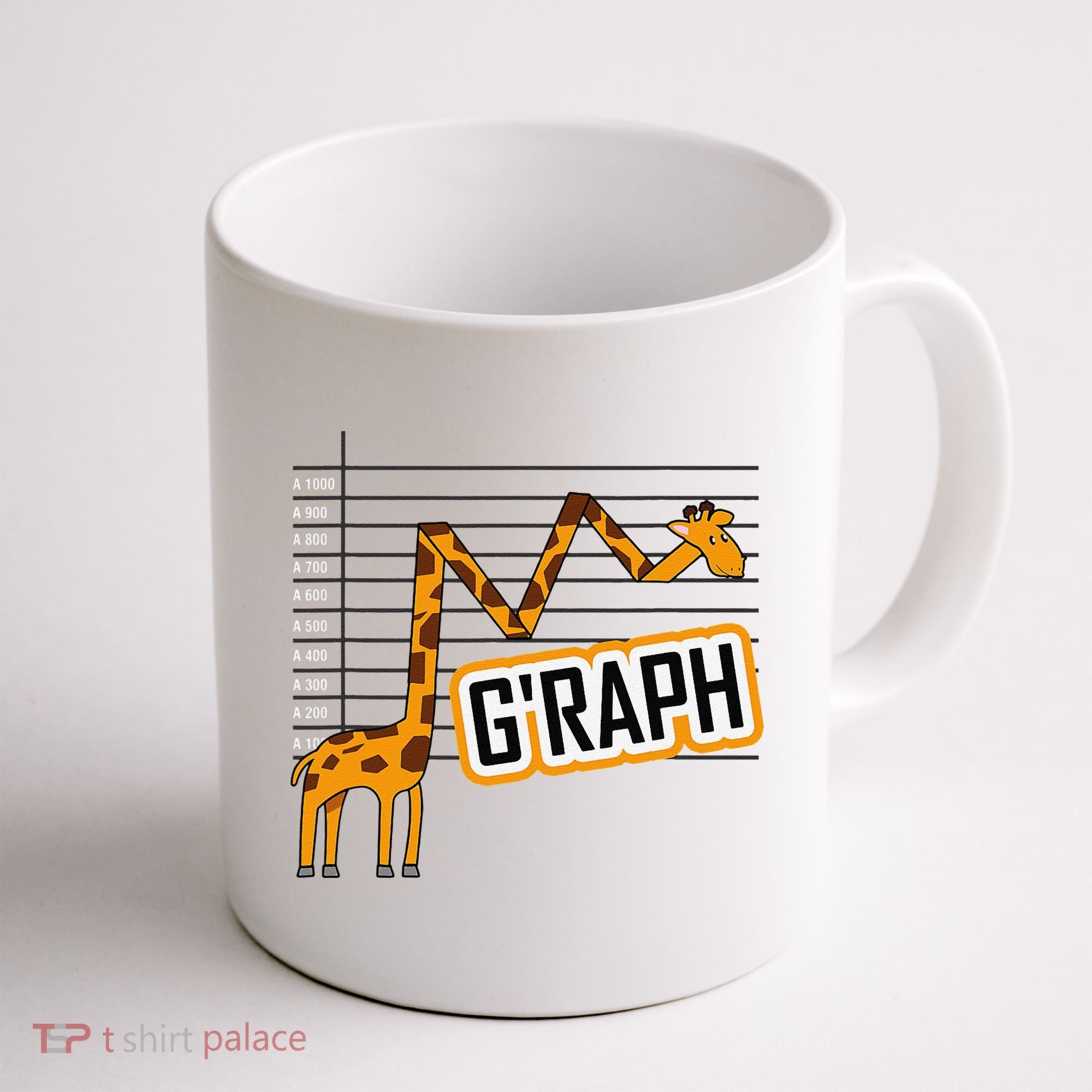 GRaph Giraffe Mathematician Funny Animal Pun Coffee Mug
