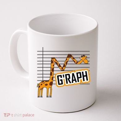 GRaph Giraffe Mathematician Funny Animal Pun Coffee Mug