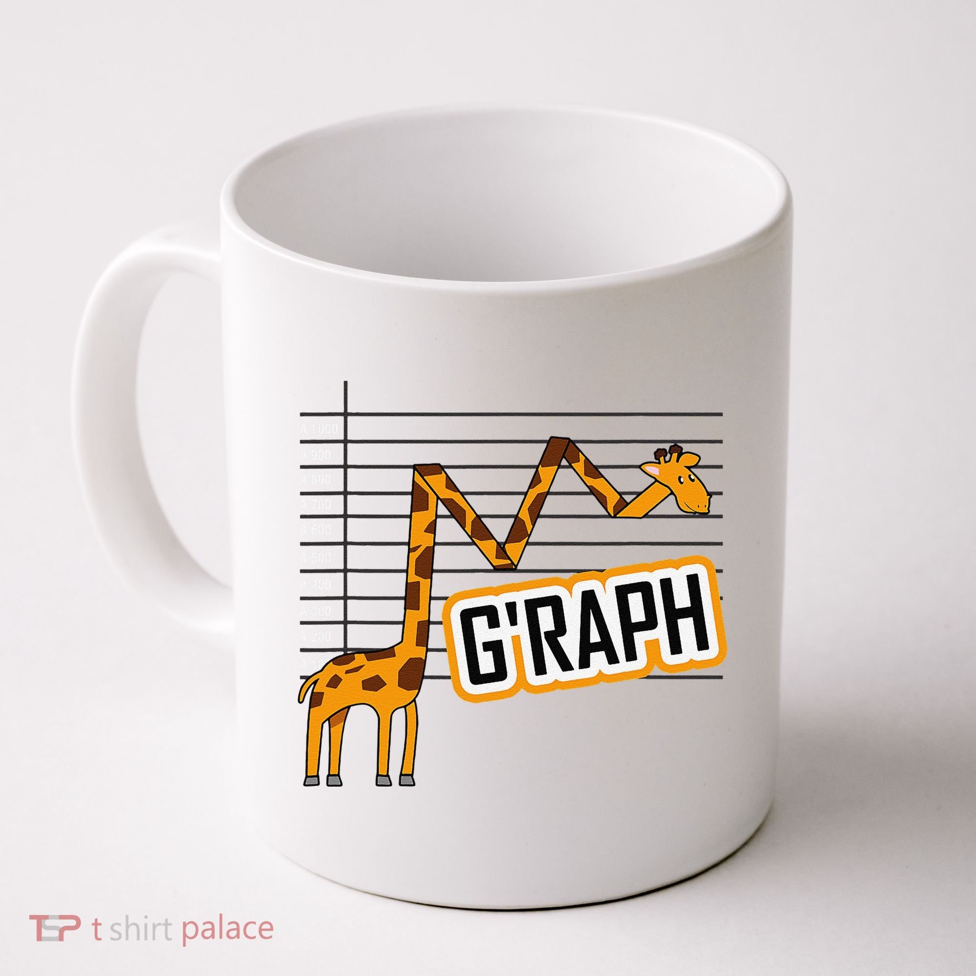 GRaph Giraffe Mathematician Funny Animal Pun Coffee Mug