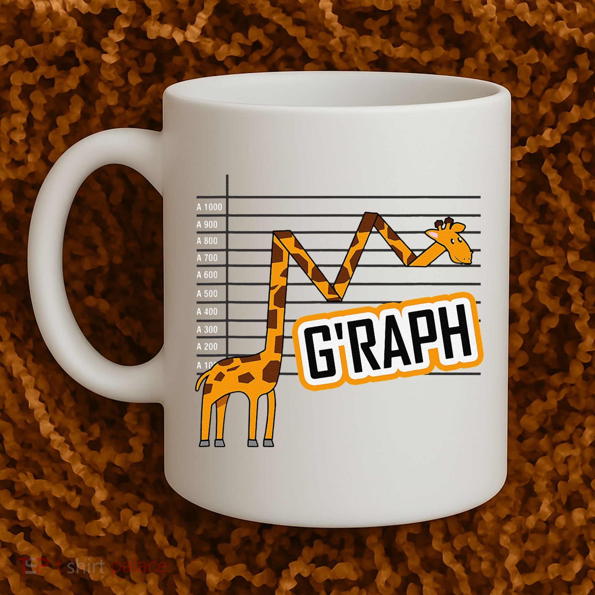 GRaph Giraffe Mathematician Funny Animal Pun Coffee Mug