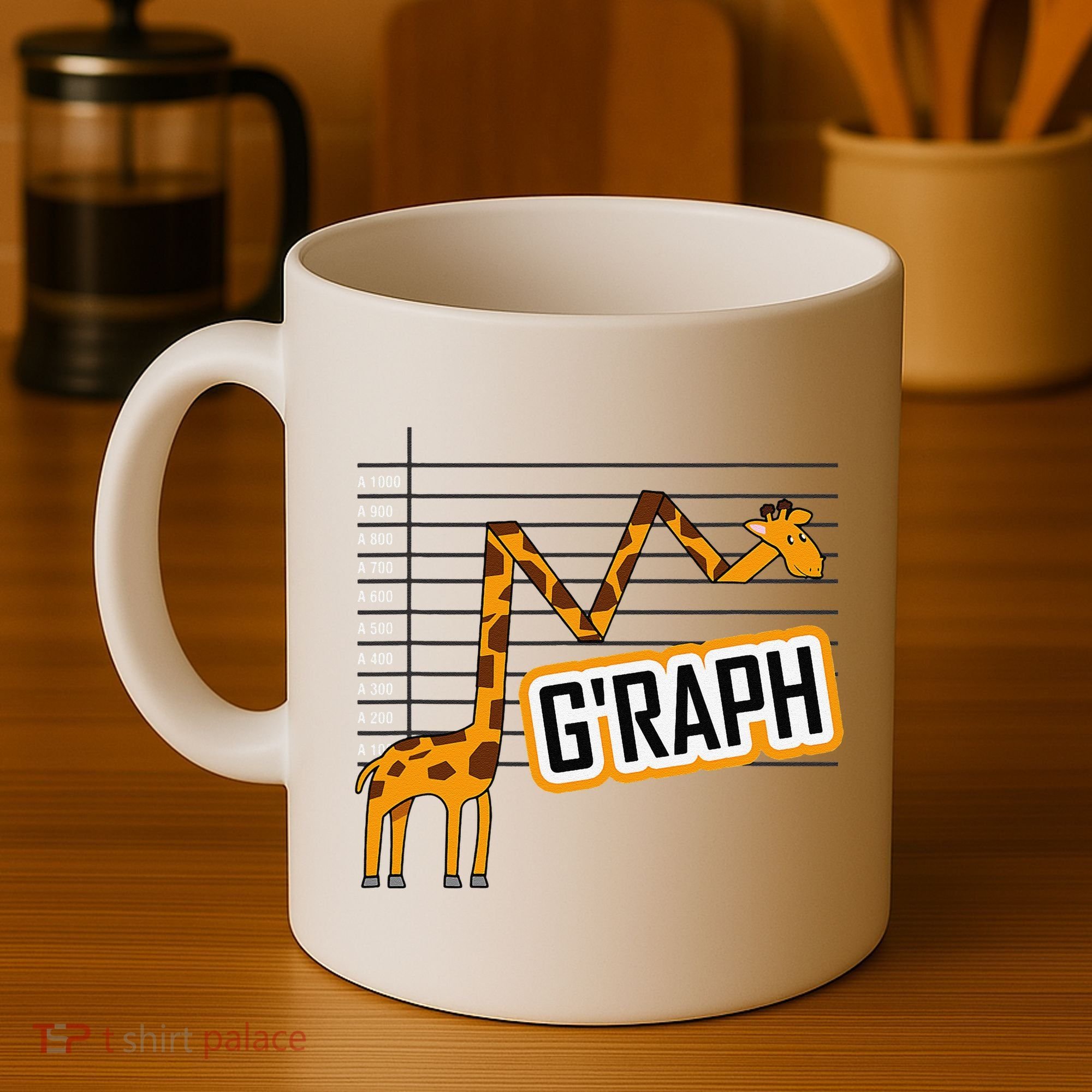 GRaph Giraffe Mathematician Funny Animal Pun Coffee Mug