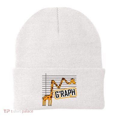 GRaph Giraffe Mathematician Funny Animal Pun Beanie