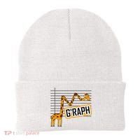 GRaph Giraffe Mathematician Funny Animal Pun Beanie thumb 0