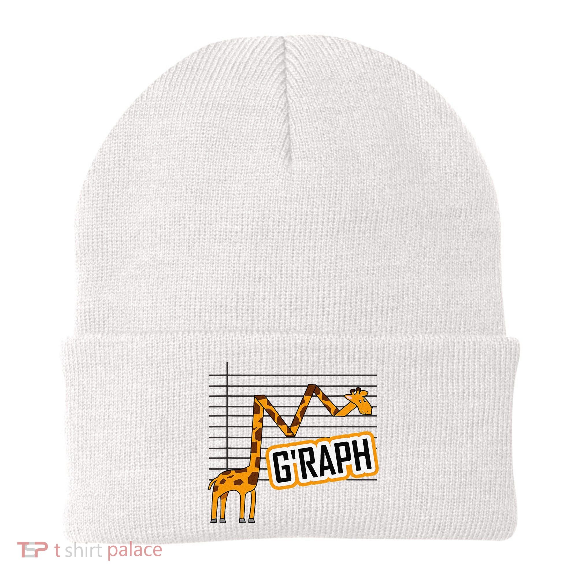 GRaph Giraffe Mathematician Funny Animal Pun Beanie