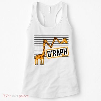GRaph Giraffe Mathematician Funny Animal Pun Women's Tank Top