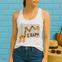 GRaph Giraffe Mathematician Funny Animal Pun Women's Tank Top thumb 2