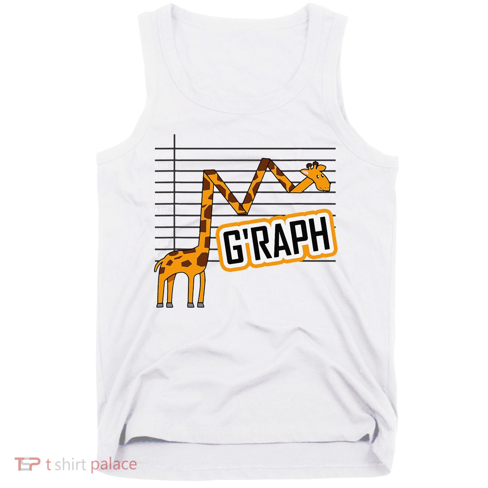 GRaph Giraffe Mathematician Funny Animal Pun Tank Top