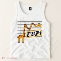 GRaph Giraffe Mathematician Funny Animal Pun Tank Top thumb 2