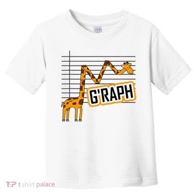 GRaph Giraffe Mathematician Funny Animal Pun Toddler T-Shirt