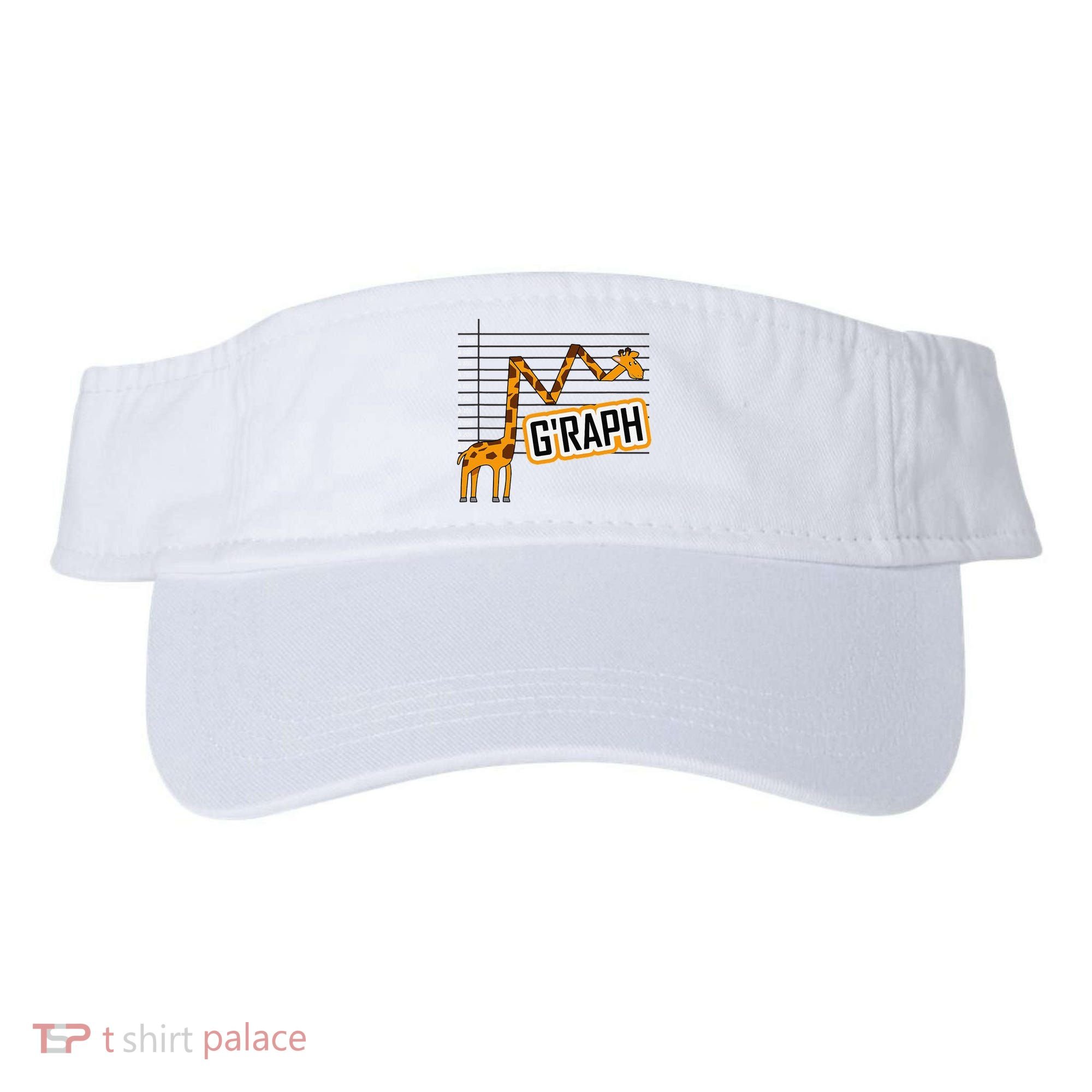 GRaph Giraffe Mathematician Funny Animal Pun Visor