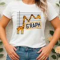 GRaph Giraffe Mathematician Funny Animal Pun Women's T-Shirt thumb 2