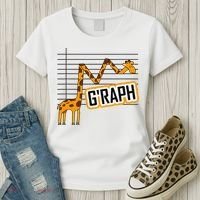 GRaph Giraffe Mathematician Funny Animal Pun Women's T-Shirt thumb 3