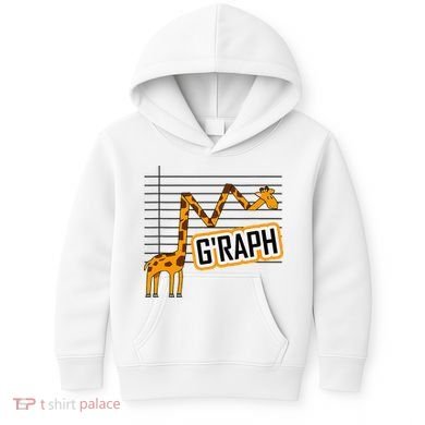 GRaph Giraffe Mathematician Funny Animal Pun Kids Hoodie