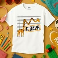 GRaph Giraffe Mathematician Funny Animal Pun Kids T-Shirt thumb 3
