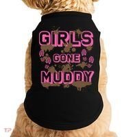 Girl Gone Muddy Funny Mud Run Racing For A Mudding Mudder Doggie Tank thumb 0