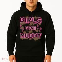 Girl Gone Muddy Funny Mud Run Racing For A Mudding Mudder Hoodie thumb 2