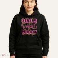 Girl Gone Muddy Funny Mud Run Racing For A Mudding Mudder Hoodie thumb 5