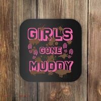 Girl Gone Muddy Funny Mud Run Racing For A Mudding Mudder Coaster thumb 0