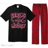 Girl Gone Muddy Funny Mud Run Racing For A Mudding Mudder Pajama Set thumb 0