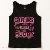 Girl Gone Muddy Funny Mud Run Racing For A Mudding Mudder Tank Top thumb 2