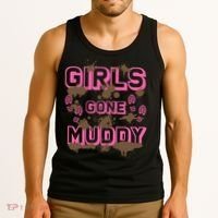 Girl Gone Muddy Funny Mud Run Racing For A Mudding Mudder Tank Top thumb 3