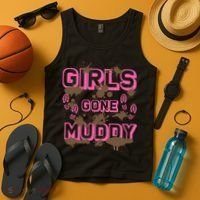 Girl Gone Muddy Funny Mud Run Racing For A Mudding Mudder Tank Top thumb 4
