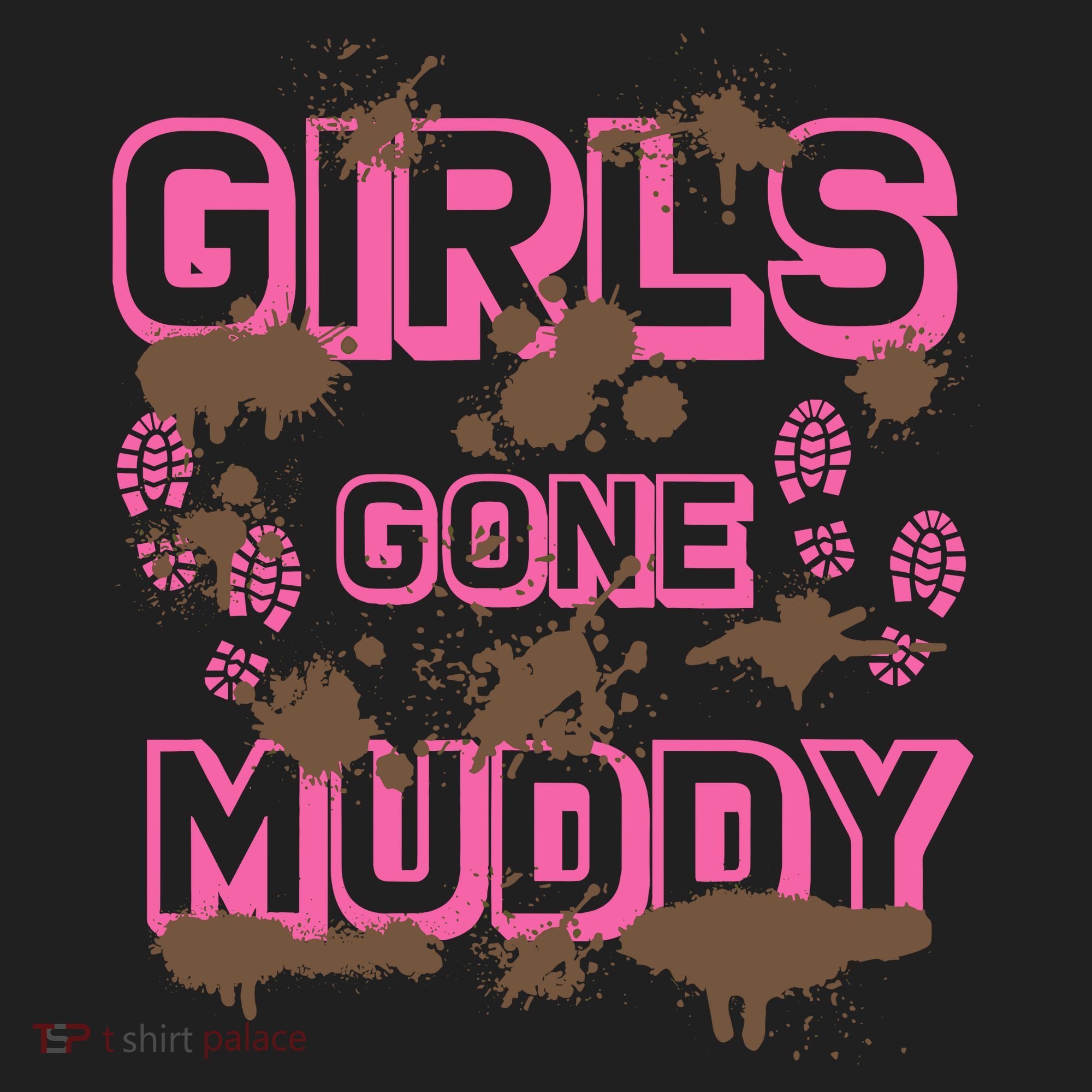 Girl Gone Muddy Funny Mud Run Racing For A Mudding Mudder Golf Towel