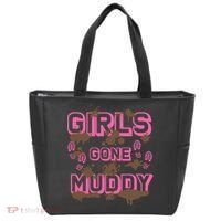 Girl Gone Muddy Funny Mud Run Racing For A Mudding Mudder Tote Bag thumb 0