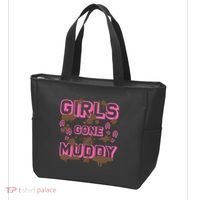 Girl Gone Muddy Funny Mud Run Racing For A Mudding Mudder Tote Bag thumb 3